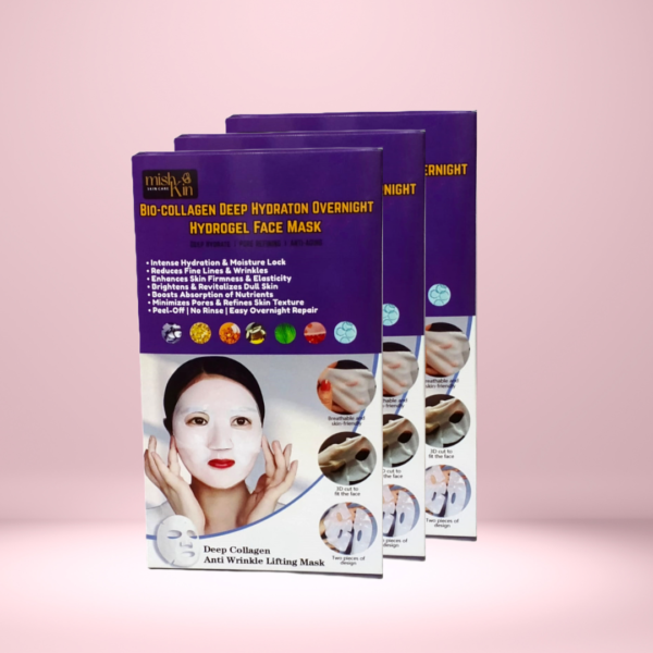 Bio Collagen Mask Pack of 3 – Deep Hydration & Anti-Aging Care - Image 2