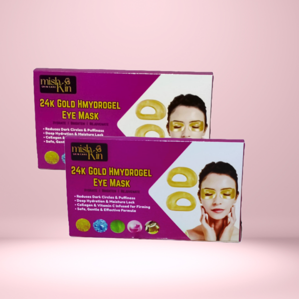 24K Gold Hydrogel Eye Patches – Firming, Brightening & Hydrating -pack of 2 - Image 2