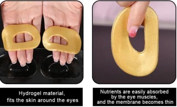 24K Gold Hydrogel Eye Patches – Firming, Brightening & Hydrating -pack of 3 - Image 7