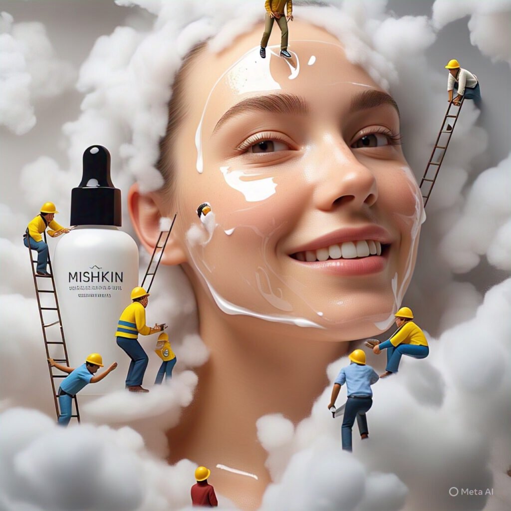 Skincare professionals applying Bio Collagen mask for deep hydration and wrinkle reduction