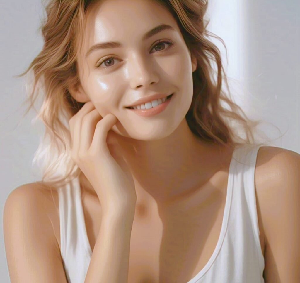Nourished youthful skin glowing with vitality after using Bio Collagen face mask benefits
