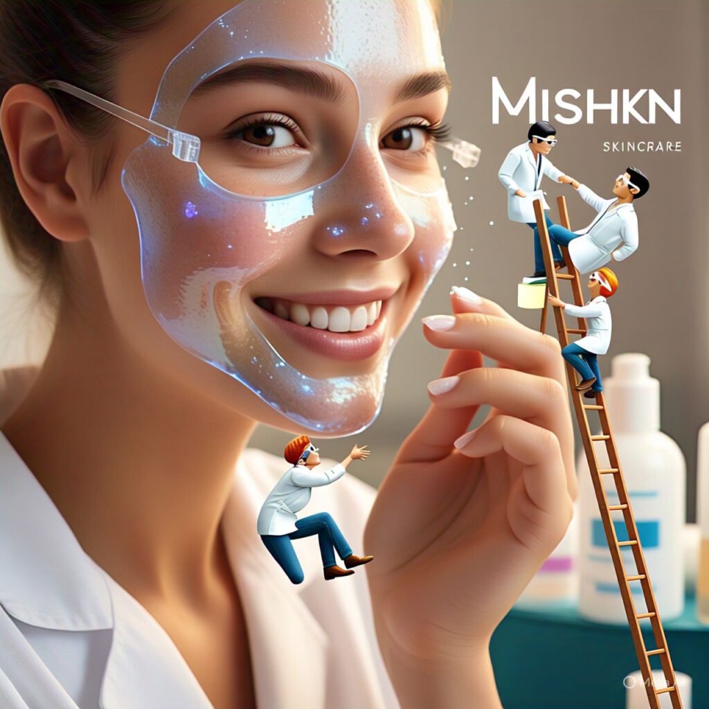 Applying Bio Collagen mask for anti-aging benefits, skin hydration, and improved elasticity
